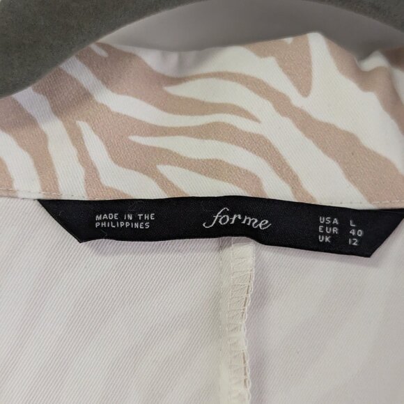 ForMe Zebra Print Mini Shirt Dress - Picture 4 of 8